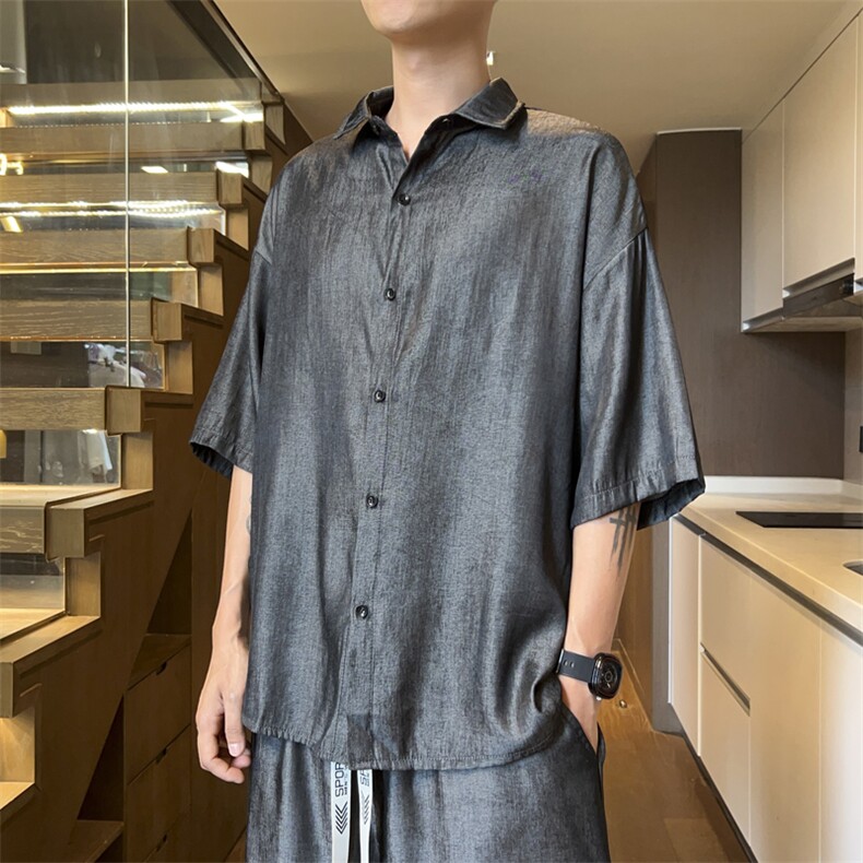 量大优供视频激光拖地直筒冰丝裤CP70-特p25,男装休闲裤,电商B371