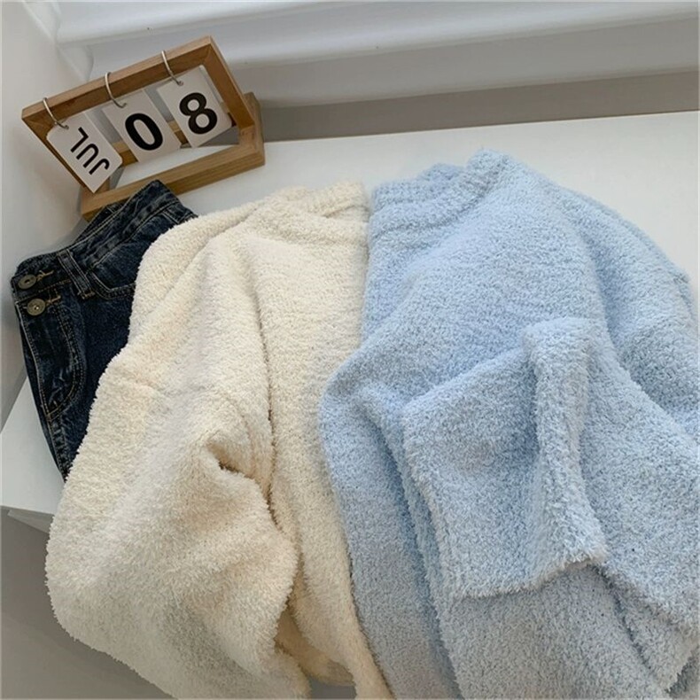 1506A/GU20/P60中长款天蓝色宽松大码针织衫,男装针织衫/毛衣,星座1506A