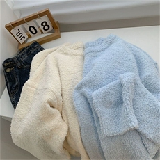 1506A/GU20/P60中长款天蓝色宽松大码针织衫，男装针织衫/毛衣，星座1506A
