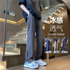 2025夏季新款机能拉链潮流薄款小脚冰丝裤B315-K24172-特p30控58图片