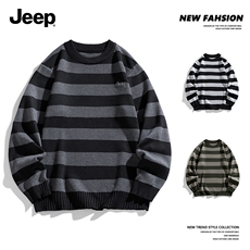 XZ-221/MY971/P58秋冬日系潮牌宽松套头针织衫拼色条纹圆领毛衣,男装针织衫/毛衣,星座221, XZ-221/MY971/P58秋冬日系潮牌宽松套头针织衫拼色条纹圆领毛衣,男装针织衫/毛衣,星座221,