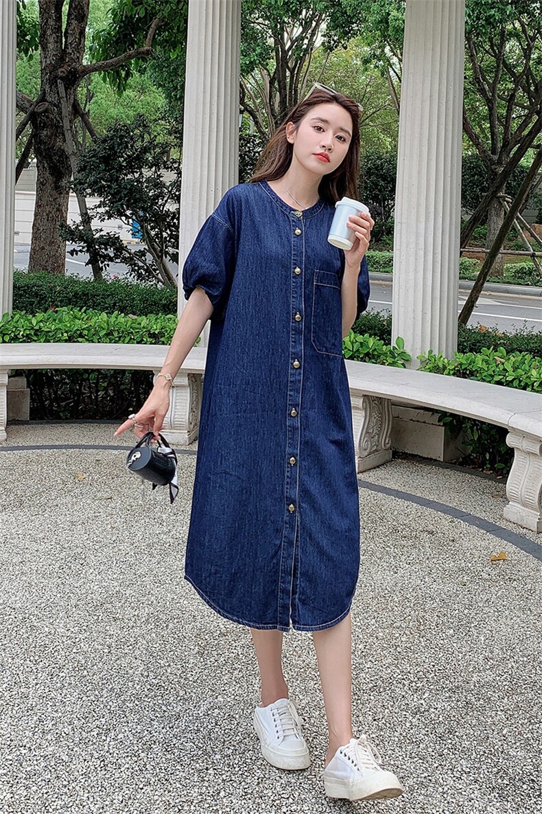 现货~新款夏季牛仔薄款连衣裙190-82356-P120-K168,女装连衣裙,一九零
