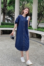 现货~新款夏季牛仔薄款连衣裙190-82356-P120-K168，女装连衣裙，一九零