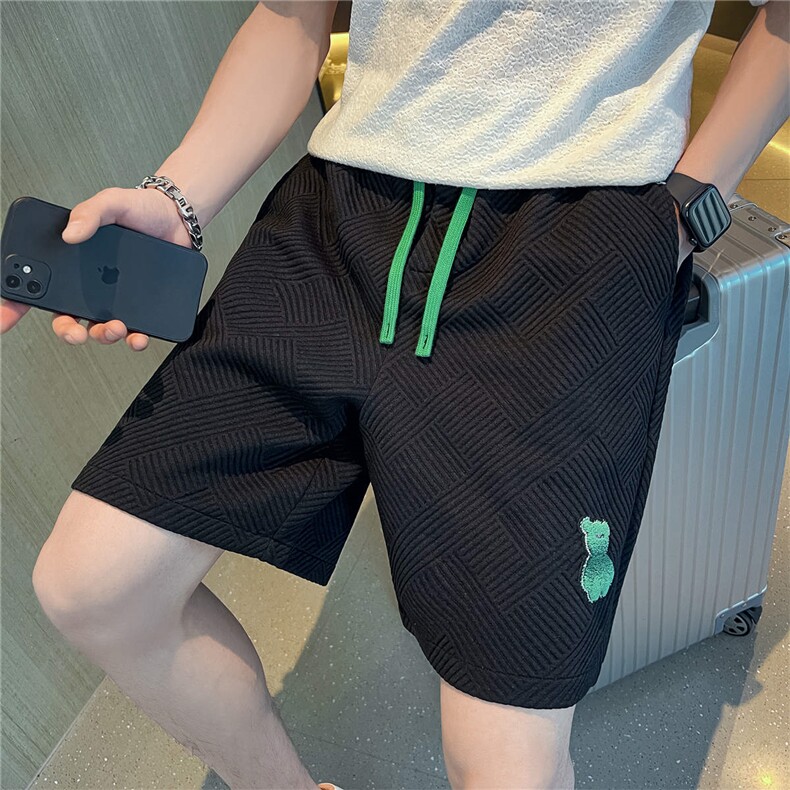 312A-2222-P4522夏季男士高级感短裤休闲运动五分裤沙滩裤A,男装牛仔裤,星座312A-5