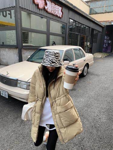 【冬季】新款羽绒服拼接毛线立领抽绳韩版羽绒服，女装羽绒服，E莎