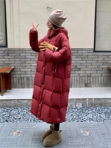 主推现货2025冬季新款宽松显瘦长款羽绒服女1519-P255K359图片