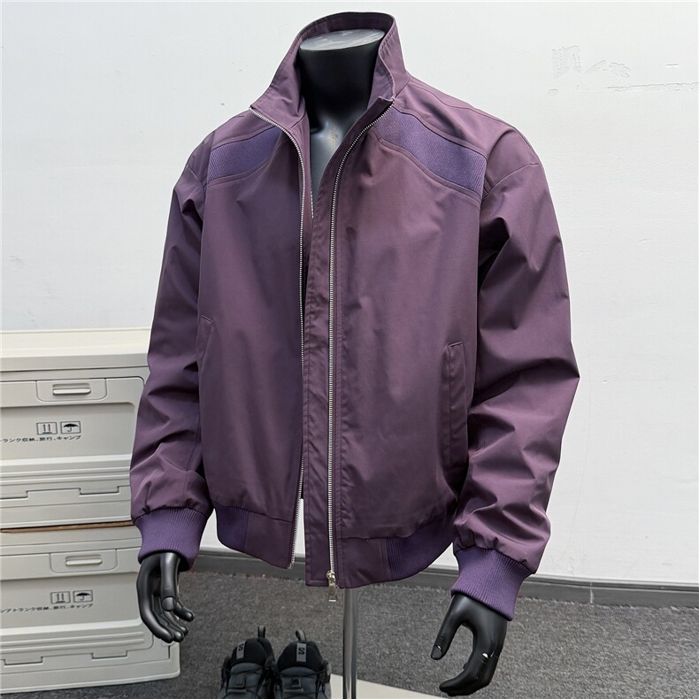 JK008假模春装拼接工装立领开衫夹克聚酯纤维(M-5XL)TP35,男装夹克,电商A088