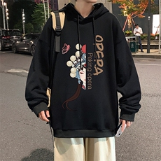 WY2161-P35加绒款-P40纯棉连帽卫衣男大码运动帽衫宽松薄外套男，男装卫衣，电商A040