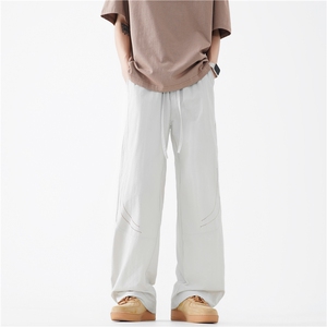 抖音品质夏季新款冰丝潮流设计宽松休闲裤B315-K24174-特p30控58图片