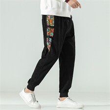 秋冬季灯芯绒风长裤九分裤电商A057-K153-P40（控78），男装休闲裤，电商A057B