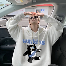 8XL连帽卫衣男大码胖子帽衫大号运动服WY2387-P35加绒款-P40，男装卫衣，电商A040