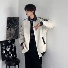 抖音得物高品质美式高街重磅结构设计拼接织带立领卫衣外套CM42，男装卫衣，电商A486