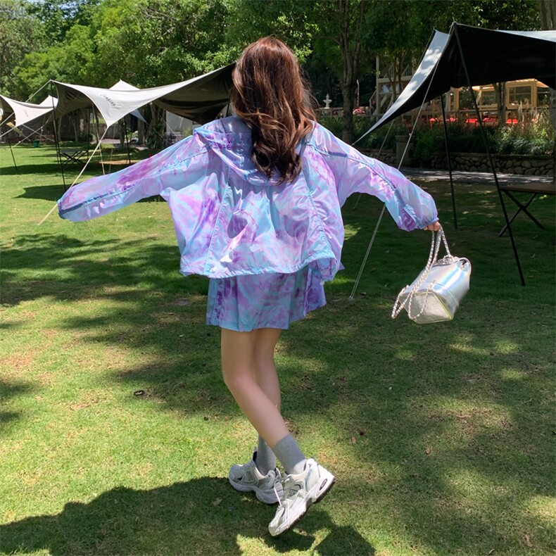 现货高转化26夏季新款花色轻薄防晒衣服套装女182A8655P145K218,女装防晒衣,浙宝182A