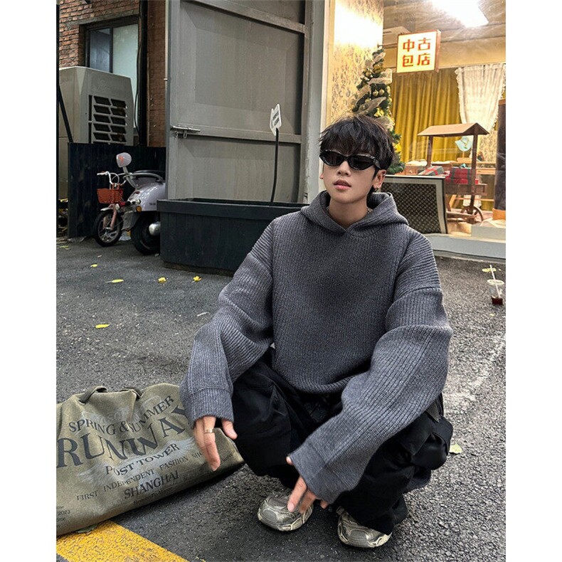 男士连帽男士套头针织毛衣A367MK18P70控98,男装针织衫/毛衣,电商A367