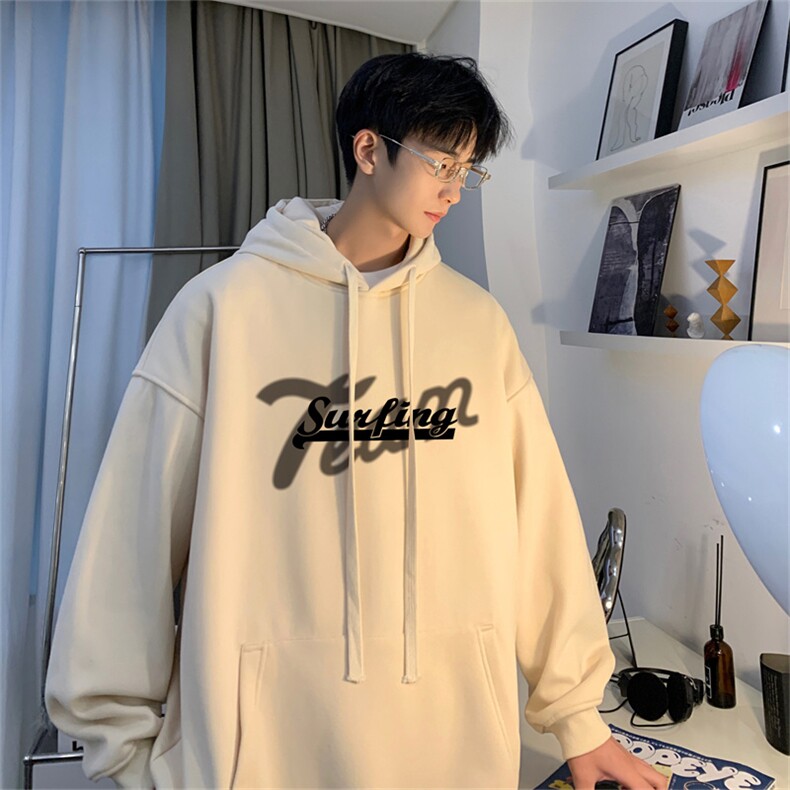 抖音品质23/秋季320G华棉男士连帽大码印花卫衣WYH3253-P45控68,男装卫衣,电商B370