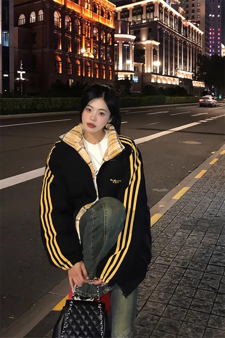 港风大码秋冬季新款男女立领加厚保暖棉服XZ213-MY5529-P98控128,男装棉衣,星座213