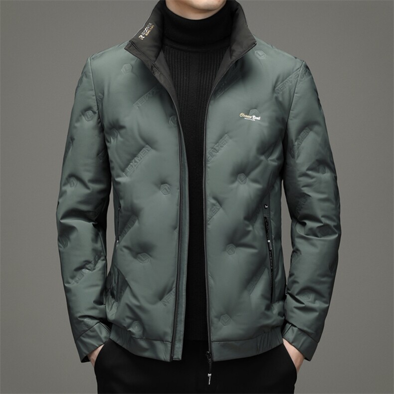 2022男士羽绒服立领短款冬季新款中年商务休闲男装加厚保暖外套，男装羽绒服，电商B212（原钱塘6029）