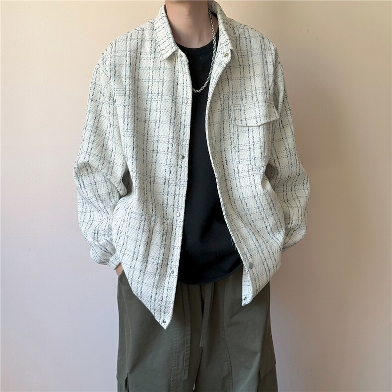 现货秋新款夹克外套宽松休闲中性风上衣小香风A351-AJ2561-P105,男装夹克,电商A351