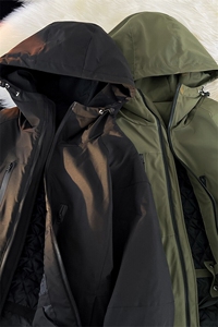 24冬潮户外双板防风防水滑雪服男大码加棉加厚高级感外套M70-P140图片