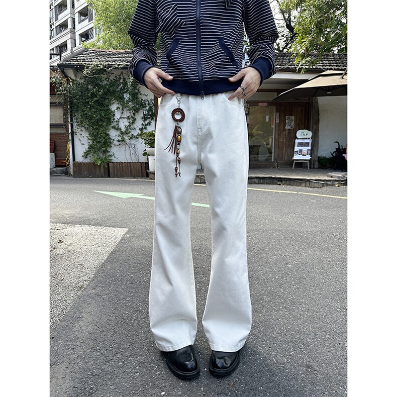 !!!新秋现货弯刀微喇白色牛仔裤809B-2007-P50,男装牛仔裤,星座809B（原星座805）
