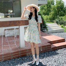 夏季新款碎花短款连衣裙B190-82373-P100-K148，女装连衣裙，一九零