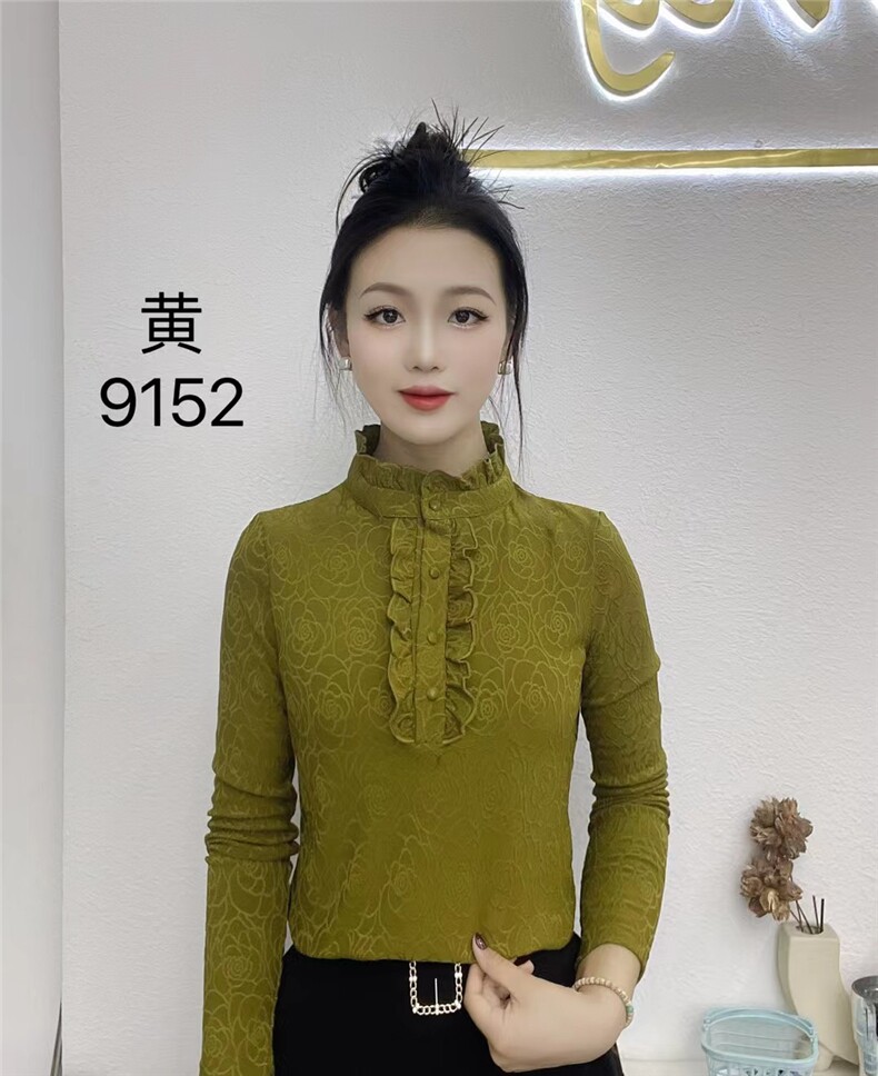 秋冬季耳边加绒衬衫2024新款气质修身显瘦打底保暖长袖上衣，女装衬衫，思沃羊绒