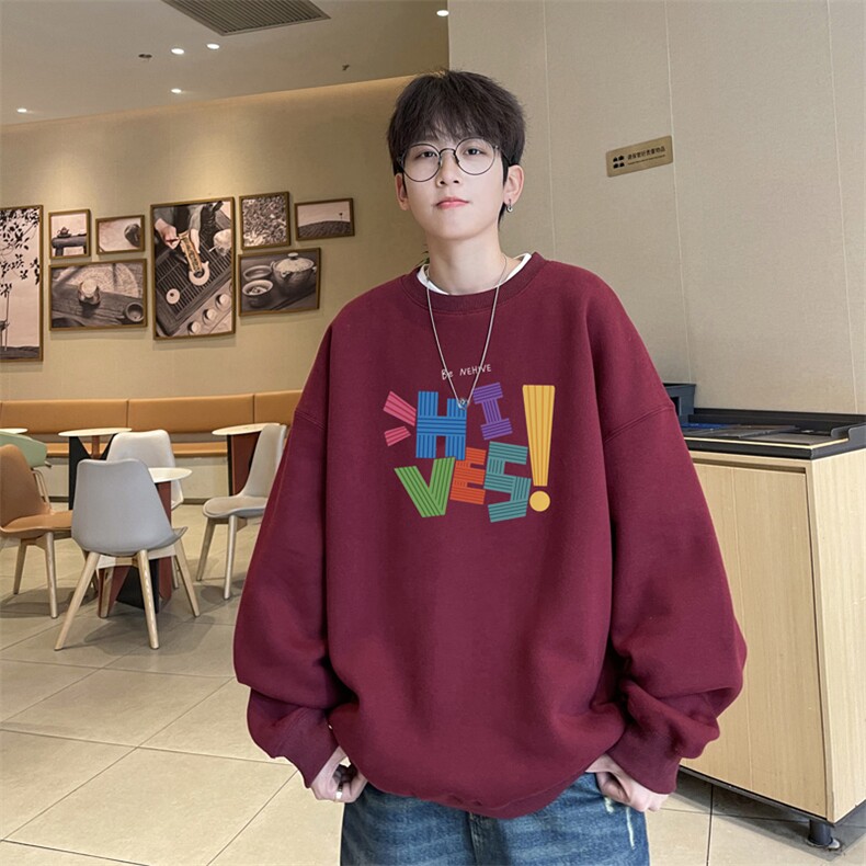 ！圆领卫衣男装港风长袖t恤男外套男WY510-特P23,男装卫衣,电商B371