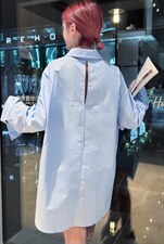 OUGNI春装新款小众设计感韩版衬衫，女装衬衫，OGENI 欧葛妮