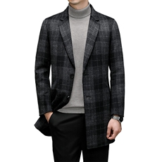 M8062-13钱塘2020-3新款冬季时尚休闲百搭中年男士毛呢外套P320，男装毛呢大衣，钱塘207-3