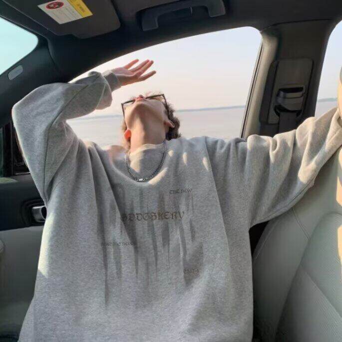 ins潮套头长袖卫衣青少年慵懒百搭新款文艺潮流时尚气质圆领流,男装卫衣,星座218-1（原230）
