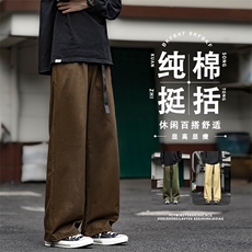 休闲裤纯棉直筒卫裤美式宽松运动裤子K660-特批-3879，男装休闲裤，星座718-1
