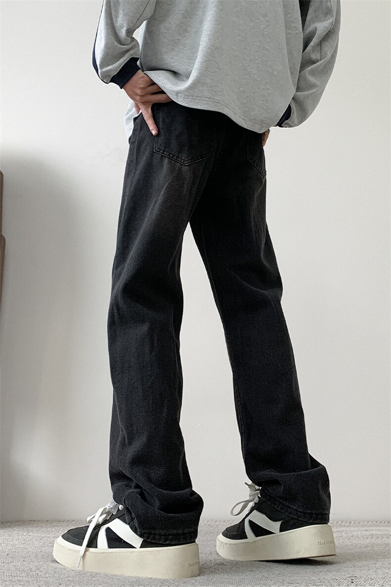 现货主推款加大码纯色直筒牛仔裤男XZ-310A-2BK305P50控78,男装牛仔裤,星座310A-2