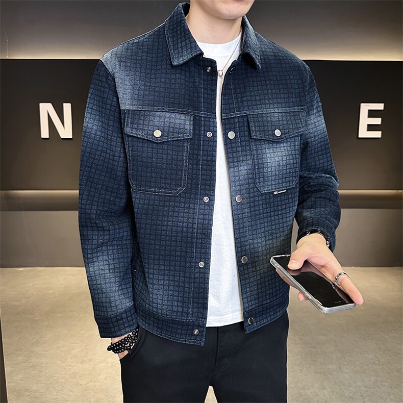 店主风牛仔夹克男时尚2025秋款潮流外套男上衣B317/5532/P125,男装工装外套,电商B317
