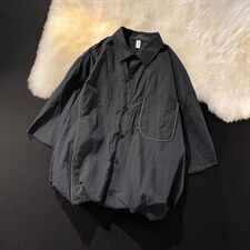 七分袖衬衫男港风日系春季韩版潮流帅气衬衣CS111P38，男装衬衫，星座1116-2
