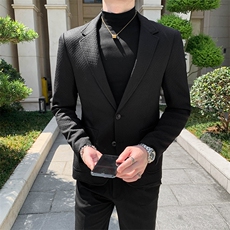 秋冬店主休闲夹克西装单西男士修身休闲西服A236-XZ2302-P100，男装夹克，电商A236