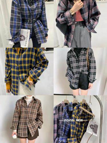 百搭格子衬衣，女装，23