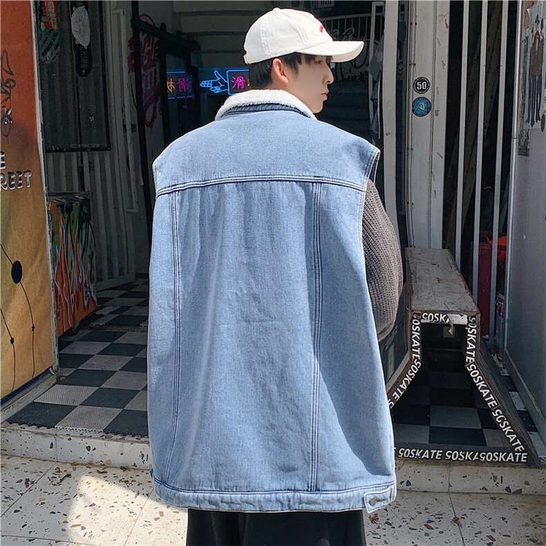 MJ205J-p68-限价98抖音情侣工装棉马甲男外穿大码羊羔毛cityboy,男装工装外套,星座116