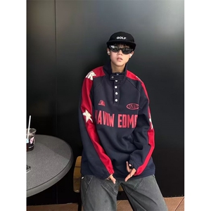 立领卫衣男春秋季新款美式潮流宽松休闲套头外套WY846-P47,秋季必备穿搭分享图片