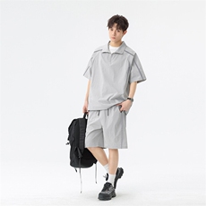 新款休闲短袖套装，男装休闲套装，星座1106-2（原1111B）