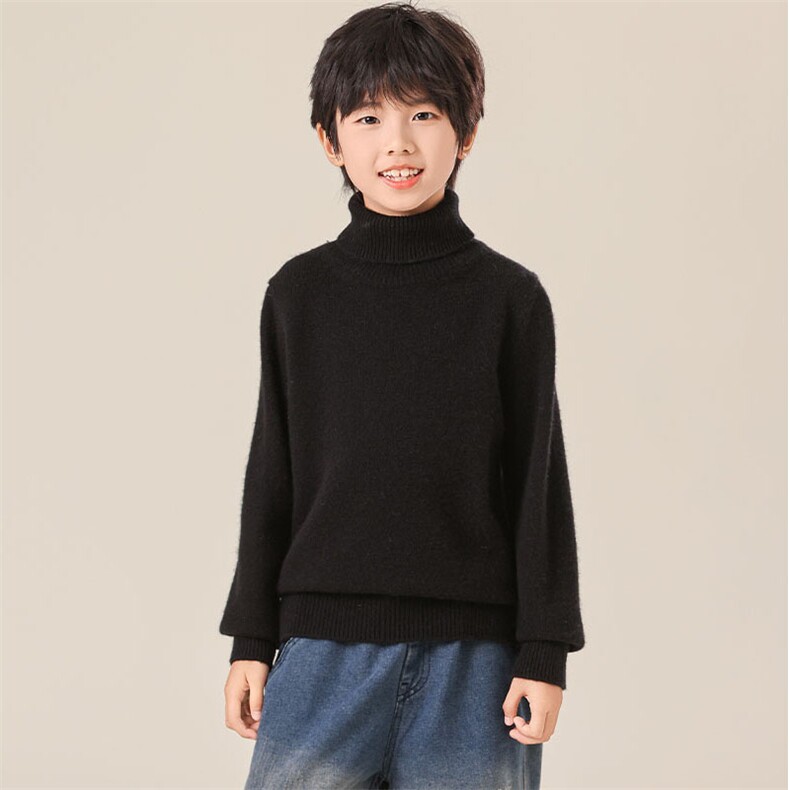 秋冬新款儿童羊绒衫高领保暖男童女童毛衣时尚百搭舒适柔软,童装儿童羊绒衫,群鹿羊绒