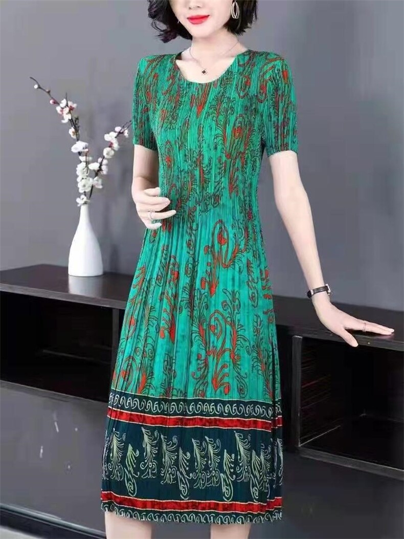 缎面三宅压褶魔术裙，跑量款，其它，理想花缘