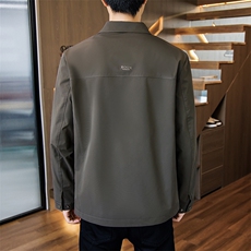 夹克男高品质翻领外套型男商务休闲百搭青年外套男-P120加棉P135，男装夹克，星座310B-3