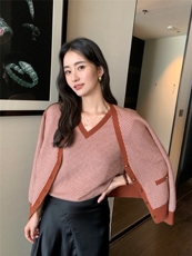 网红年轻针织衫毛衣内搭女上衣潮洋气时尚秋冬新款，女装针织衫/毛衣，玛卡隆羊绒