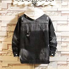 jk302-p95-限价128砖墙牛仔夹克肥仔秋款量足印花大码,男装夹克,星座103A