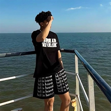 万针全刺绣工艺抖音得物高品质260克重磅纯棉双纱美式高街短袖T恤，男装T恤，电商A486
