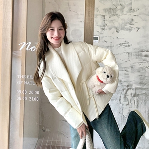 现货~~！！针织领羽绒服P245 349图片
