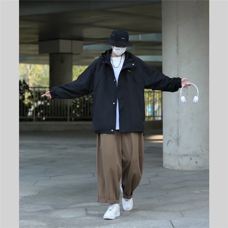 日系休闲冲锋衣外套男款春秋季潮牌户外机能工装夹克M745-P60,男装夹克,星座1109-3