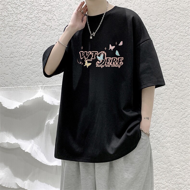 230g重磅纯棉短袖t恤男大码半袖半截袖 DX17443-P20图片
