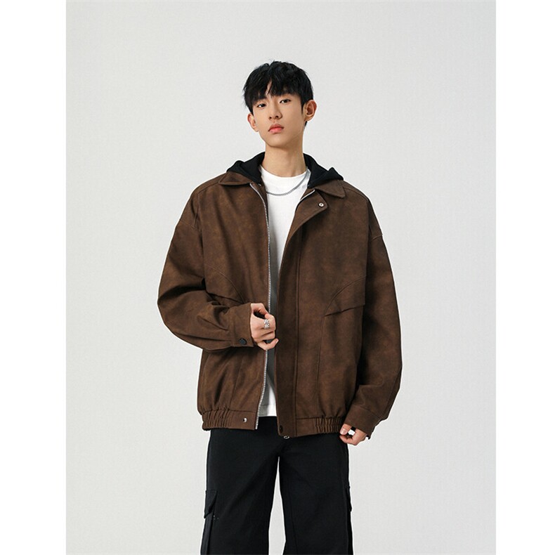 春季皮衣美式潮牌青少年百搭夹克情侣春装外套XZ102B-1-JK2565P85,男装皮衣,星座102B-1