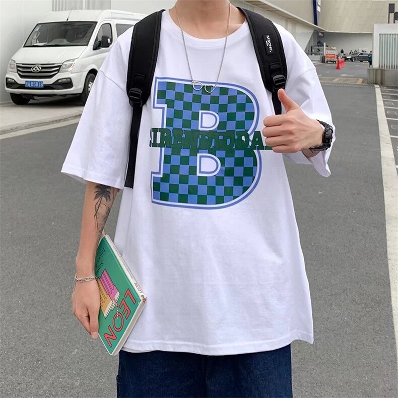 城市风貌春季新款T恤青春流行潮时尚潮牌ins短袖T532P25,男装T恤,星座1116-2